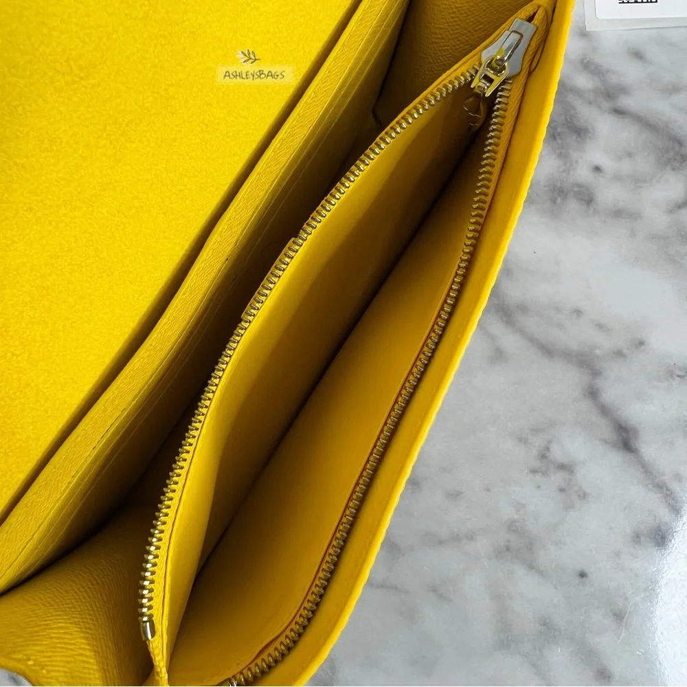 Louis Vuitton x Yayoi Kusama Twist Belt Chain Wallet In Jaune Noir